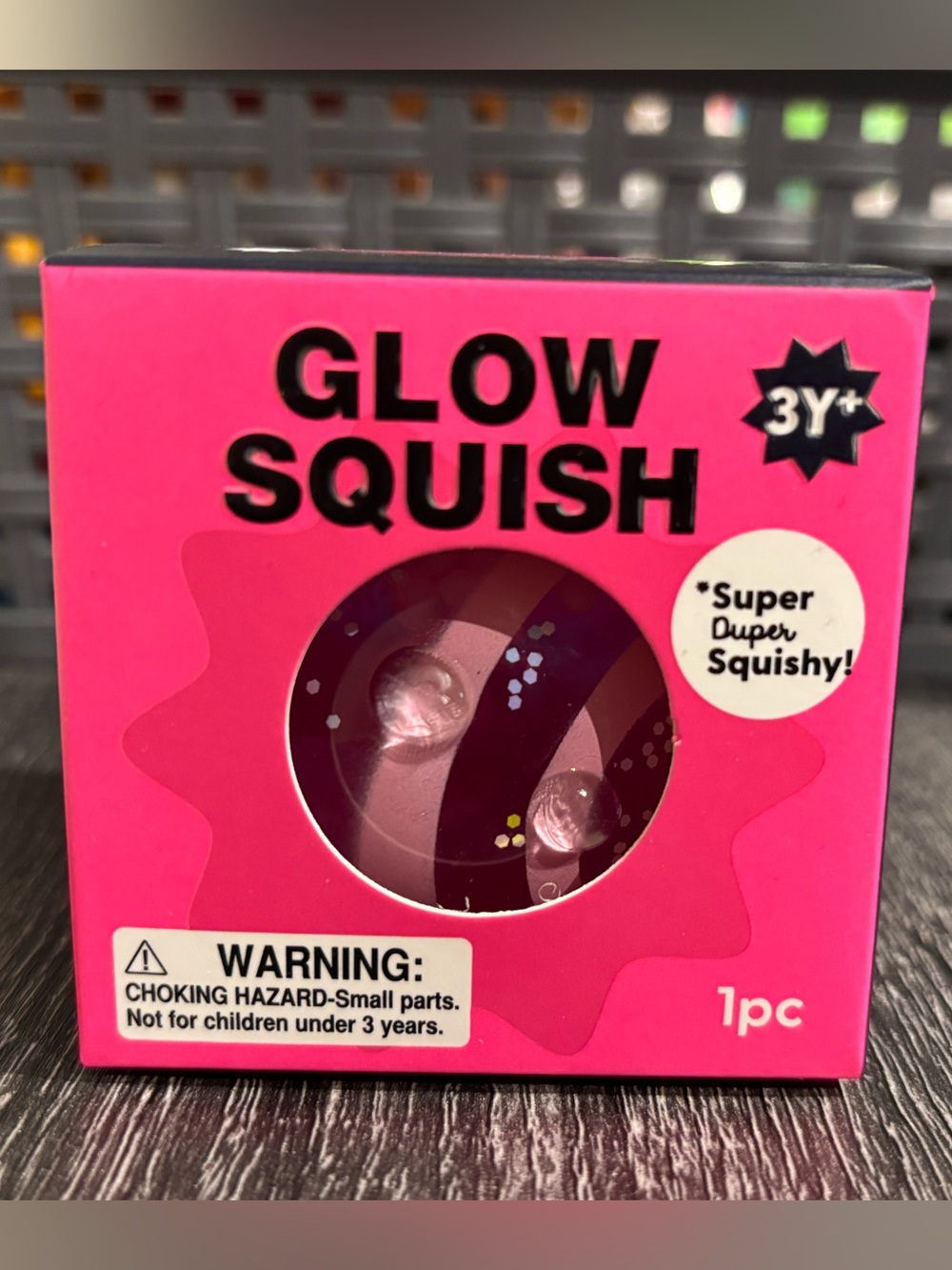 J’adore Pink Glitter Glow Squishy Fidget Toy